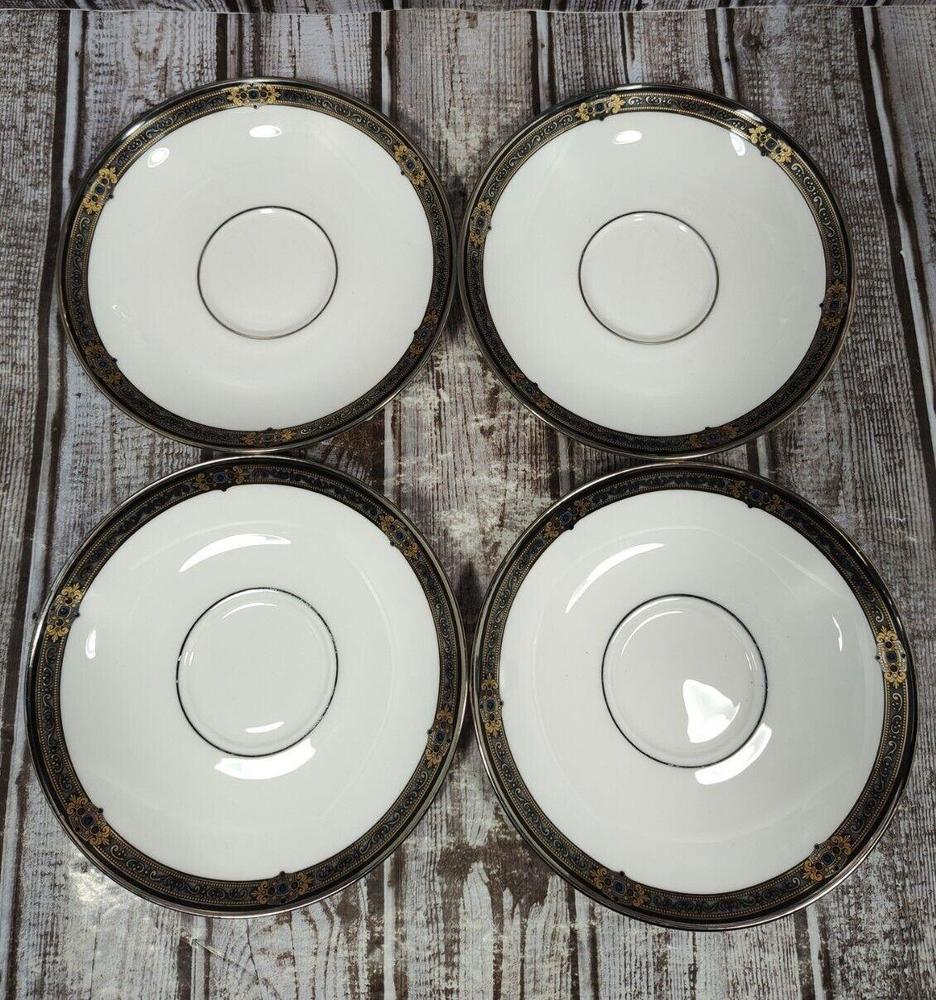 Lenox Fine Bone China Vintage Jewel Footed Saucers Only Set Of 4 New With Tags